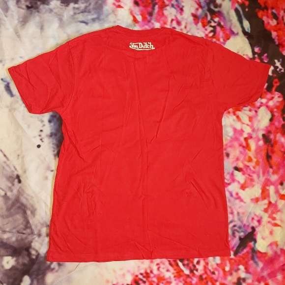 Von Dutch Logo Red T-shirt - Picture 2 of 3